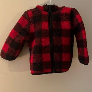 Plaid fleece jacket